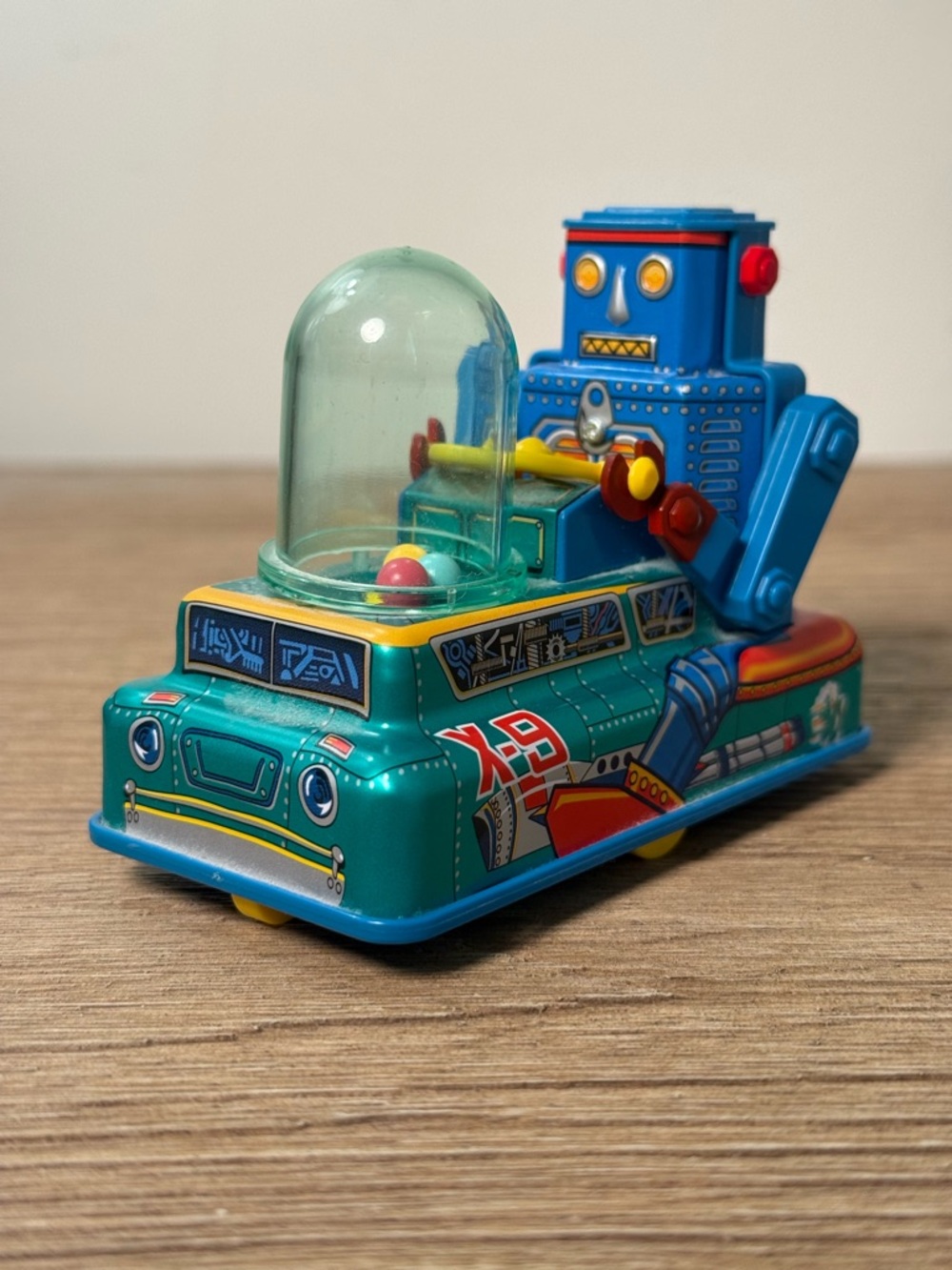 Space Robot Car Tin Wind-Up Toy w/ Box Japan